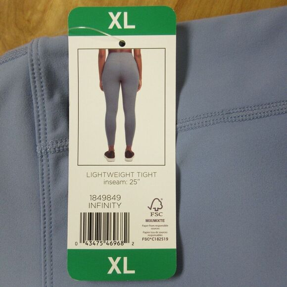 DANSKIN High Waist Leggings Tights Sz XL (16) High Rise Infinity Blue Purple NWT - Picture 4 of 11